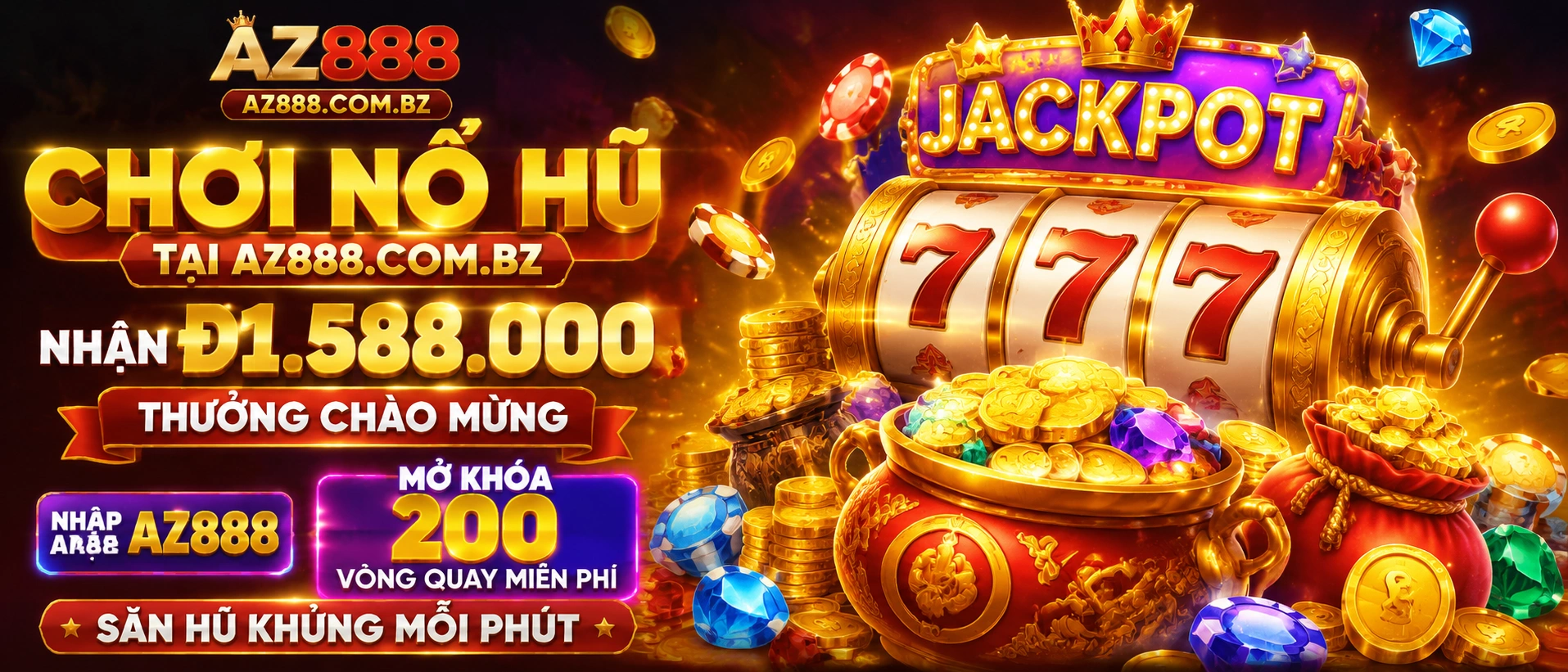 Một khu vực game Nổ Hũ nổi bật trên az888.com.bz